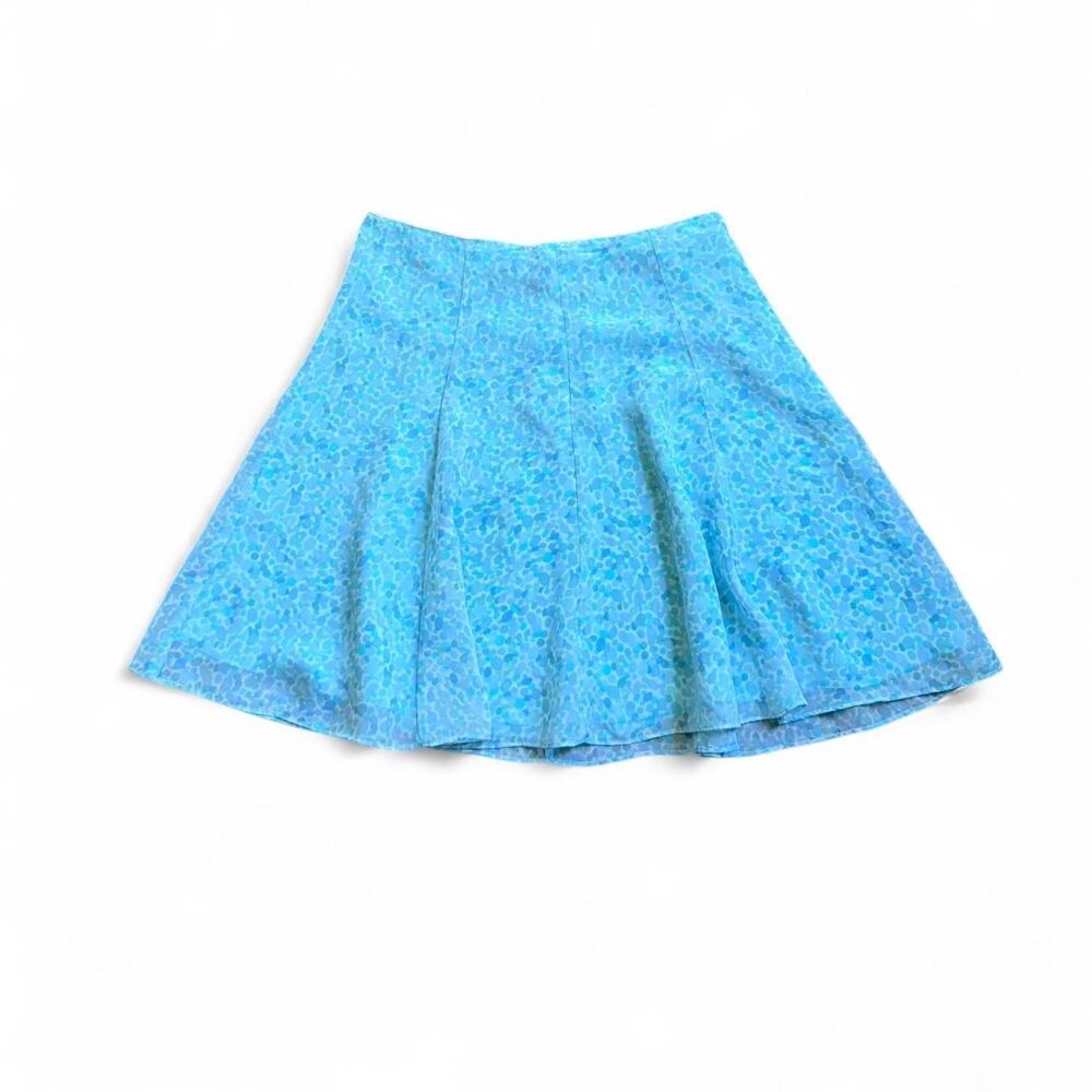 Preppy Cottagecore Spring Blue Skirt by Express Size 1/2